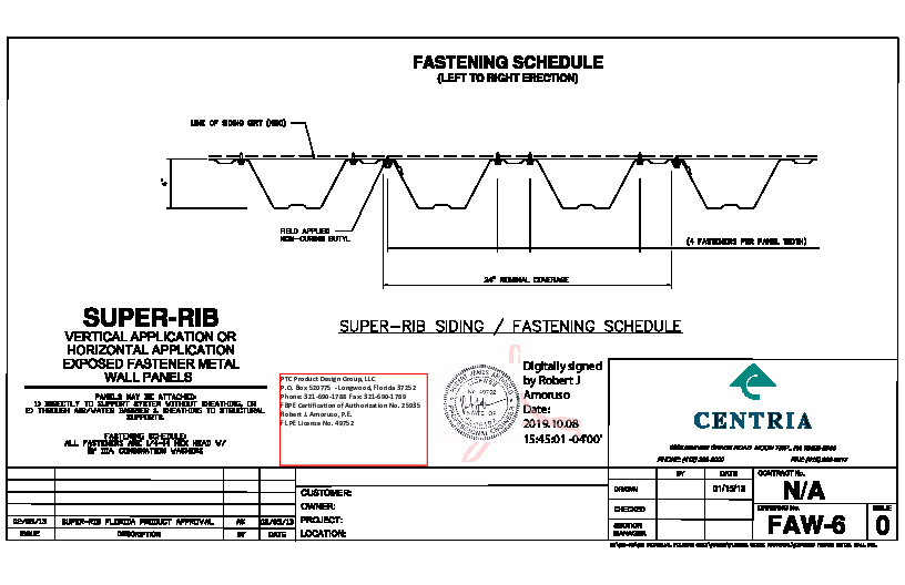 PR INSTL DOCS FL1754 R6 II SUPER-RIB-6 INSTALLATION SS