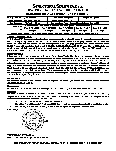 PR TECH DOCS FL1822 R6 AE CWL-560-004 REPORT 7-10 SEALED