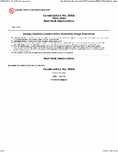 PR Instl Docs FL1832 R11 II Construction No 506A Maxima Maxima ADV