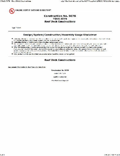 PR CERTIFICATE FL1832 R12 C CAC CONSTRUCTION NO 507B MAXIMA 3 IN