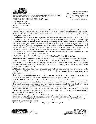 PR CERTIFICATE FL261 R11 C CAC 17063001