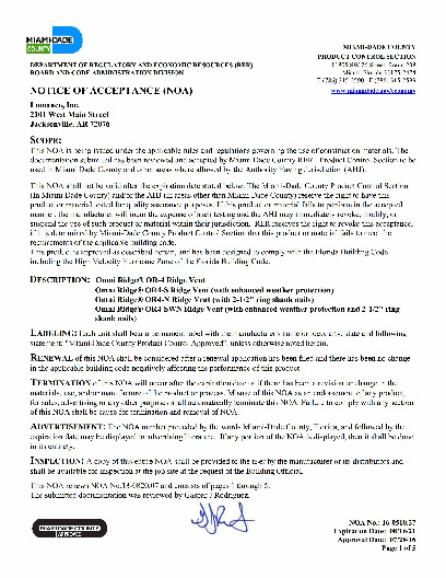 PR TECH DOCS FL2847 R9 AE LOMANCO OR-4 - NOA 16051027
