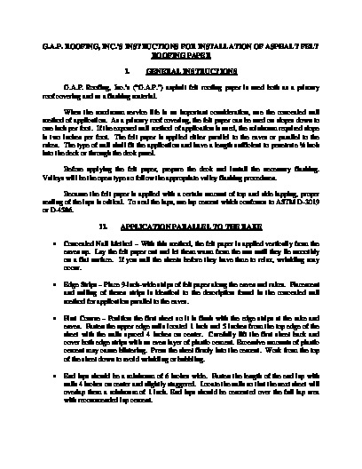 PR INSTL DOCS FL2894 R8 II INSTALLATION INSTRUCTIONS