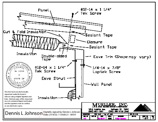 PR INSTL DOCS FL2961 R4 II PBR WALL INSTALLATION DETAILS