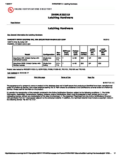 PR INSTL DOCS FL2998 R10 II FL2998 R9 - ZHEM.R25219 SECURITRON MUNL