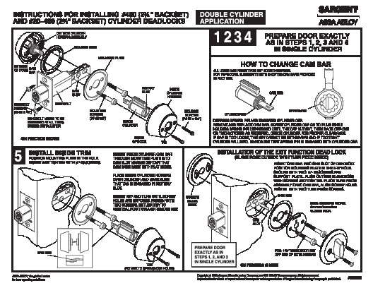 PR Instl Docs FL2998 R11 II FL2998 R9 - A6668G - 480 Deadbolts