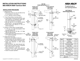PR INSTL DOCS FL2998 R11 II FL2998 R9 - MEMN8B - 988 SURFACE BOLTS