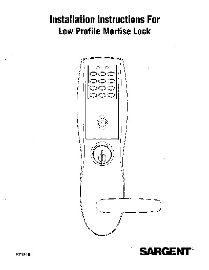 PR Instl Docs FL2998 R9 II FL2998 R9 - A7454B - Profile Mortise
