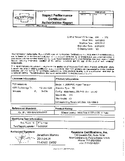 PR CERTIFICATE FL331 R14 C CAC CERTIFICATION FD 5555
