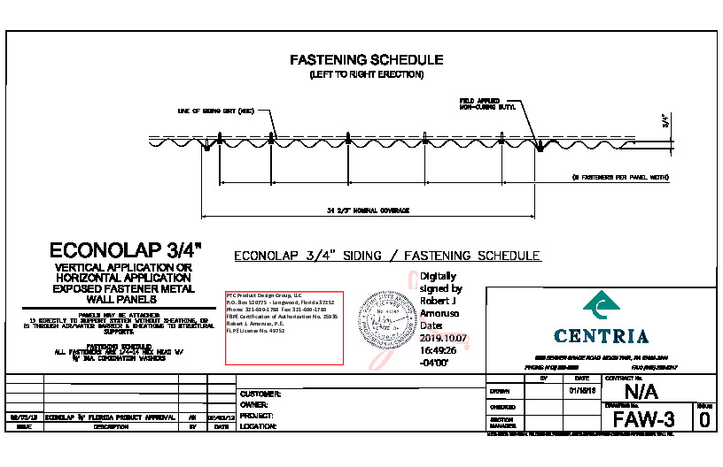 PR INSTL DOCS FL1754 R7 II ECONOLAP-0.75-3 INSTALLATION SS