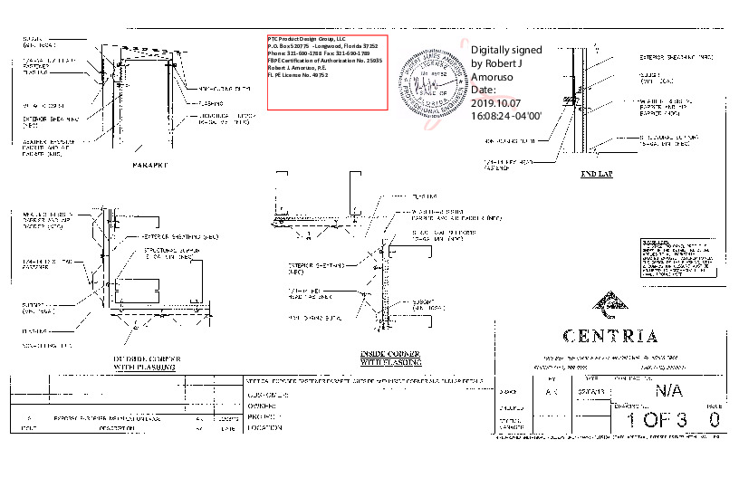 PR INSTL DOCS FL1754 R7 II VERTICAL EXPOSED FASTENER INSTALLATION DETAILS SS