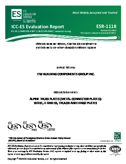 PR TECH DOCS FL1999 R7 AE ESR-1118
