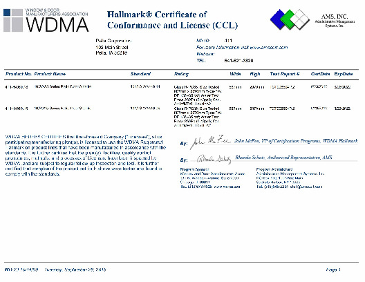 PR CERTIFICATE FL2646 R12 C CAC CCL-411-H-960.18