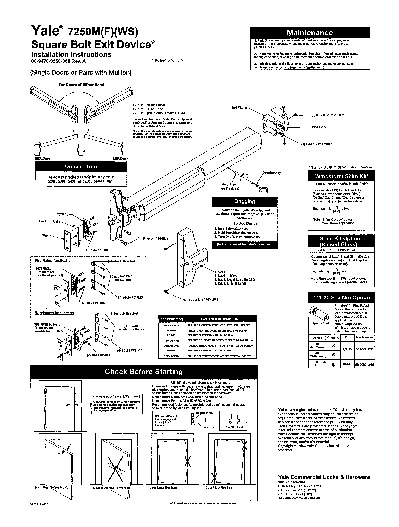 PR INSTL DOCS FL3063 R10 II 7250M(F)WSINSTINSTRUC