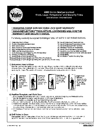 PR Instl Docs FL3063 R10 II 8800MortiseInstInstruc