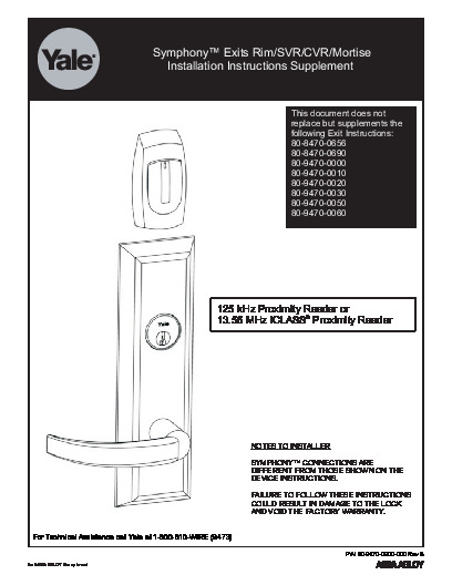 PR INSTL DOCS FL3063 R11 II SYMPHONYTRIMEXITDEVICES