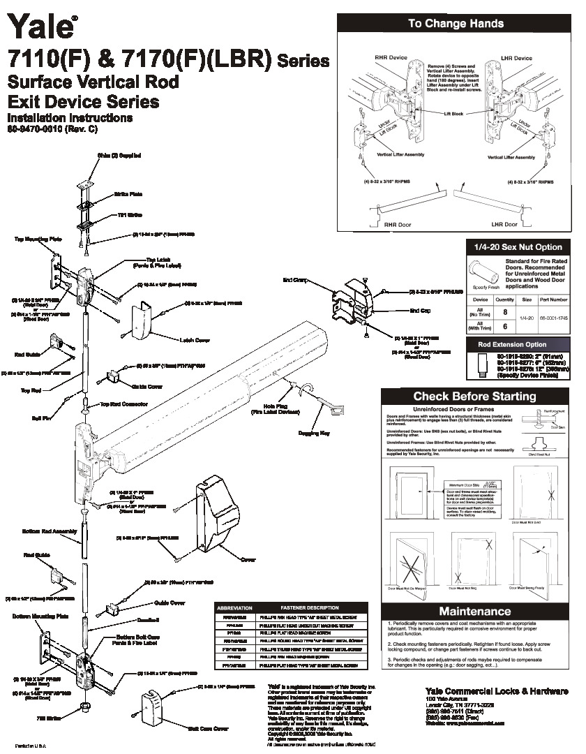PR INSTL DOCS FL3063 R12 II 7170(F)WSINSTINSTRUC