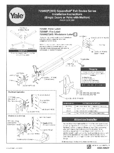 PR INSTL DOCS FL3063 R12 II 7250M(F)WS INSTINSTRUC