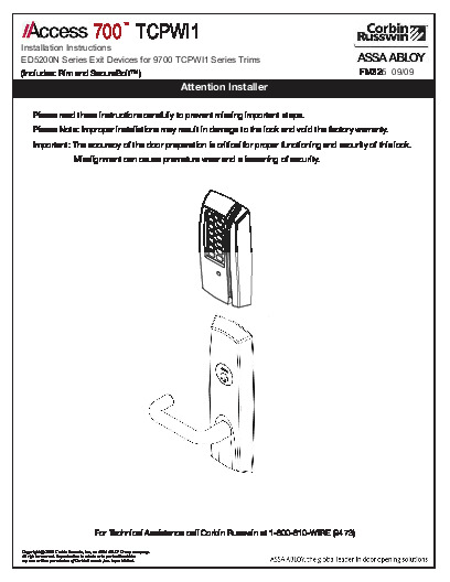 PR INSTL DOCS FL3067 R12 II FM325-9700TRIM