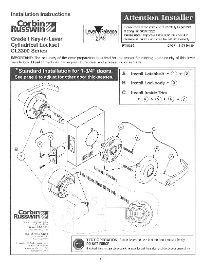 PR Instl Docs FL3067 R13 II CL3300InstInstruc