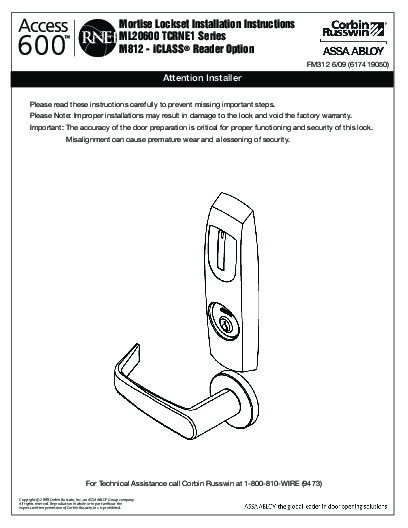 PR INSTL DOCS FL3067 R13 II FM312-ML20600