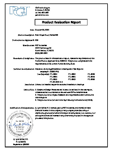 PR TECH DOCS FL331 R16 AE CD290 EVALUATION