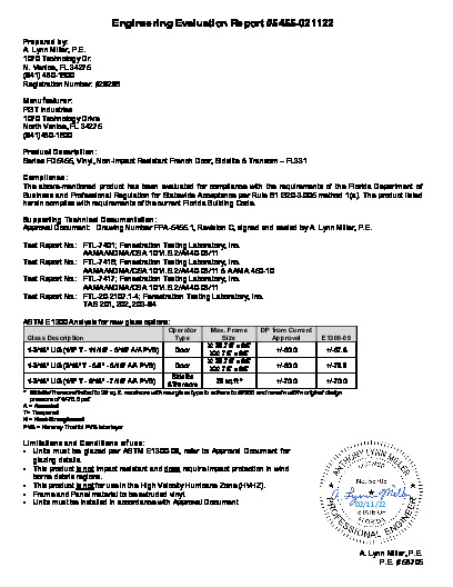 PR TECH DOCS FL331 R18 AE FD5455 - ENG EVAL
