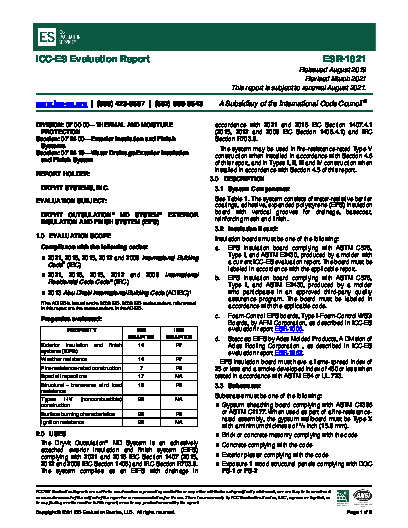 PR TECH DOCS FL3423 R9 AE ESR-1821
