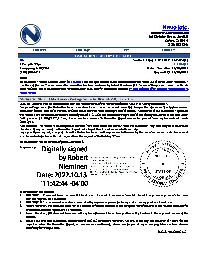 PR TECH DOCS FL620 R28 AE 2022 10 12 FINAL ER GAF C-A-C FL620-R28