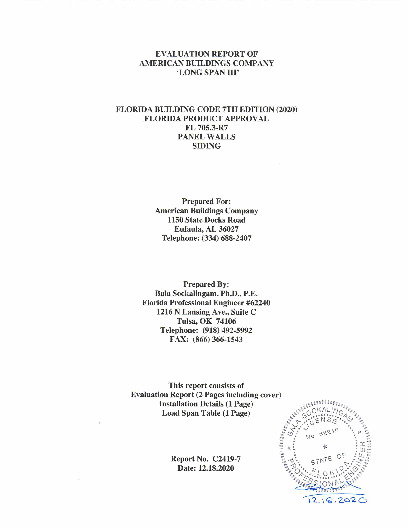 PR INSTL DOCS FL705 R7 II EVALUATIONREPORTC2419 7