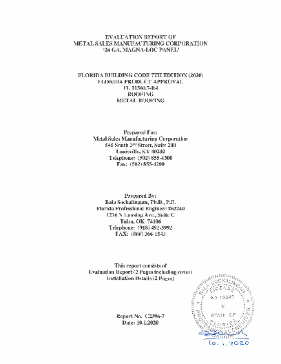 PR TECH DOCS FL11560 R4 AE EVALUATIONREPORTC2396 7