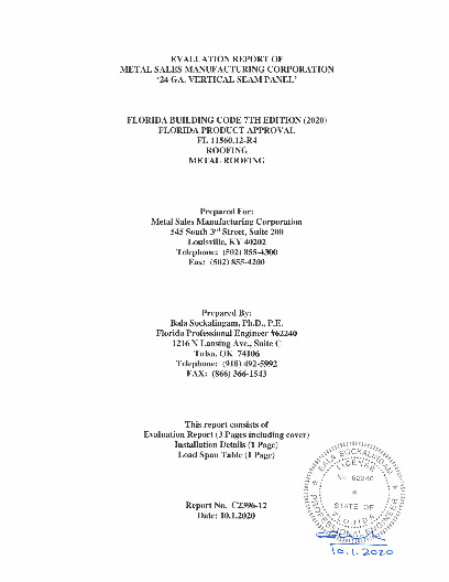 PR Instl Docs FL11560 R4 II EvaluationReportC2396 12