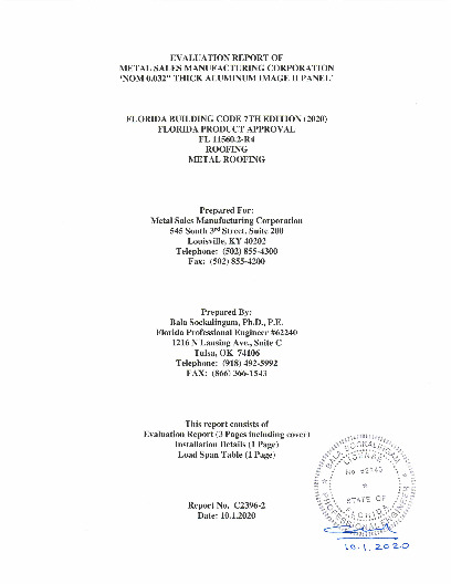 PR Instl Docs FL11560 R4 II EvaluationReportC2396 2