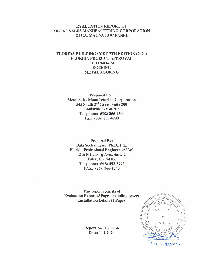 PR Instl Docs FL11560 R4 II EvaluationReportC2396 6