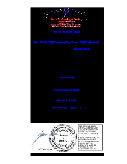 PR Instl Docs FL4595 R6 II FL 4595.14 TCM-Lok Eval Report sealed