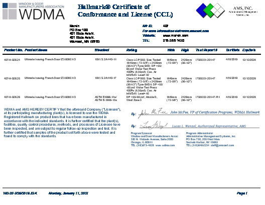 PR CERTIFICATE FL4809 R21 C CAC 926.24.25.26