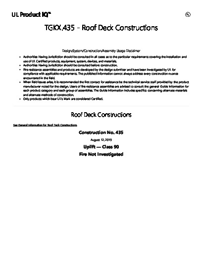 PR CERTIFICATE FL4813 R7 C CAC UL435 451 487 567