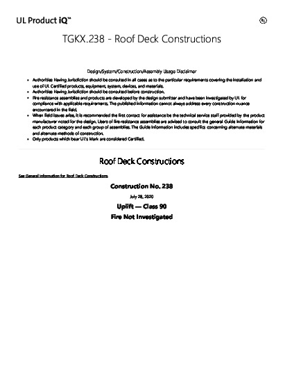 PR Instl Docs FL4813 R7 II UL238 238A 238B 238C 336