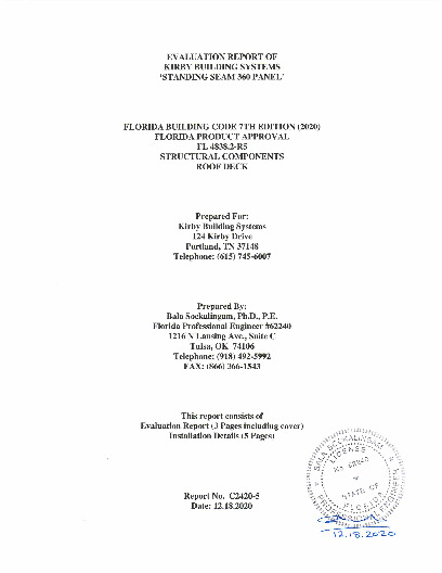 PR Instl Docs FL4838 R5 II EvaluationReportC2420 5