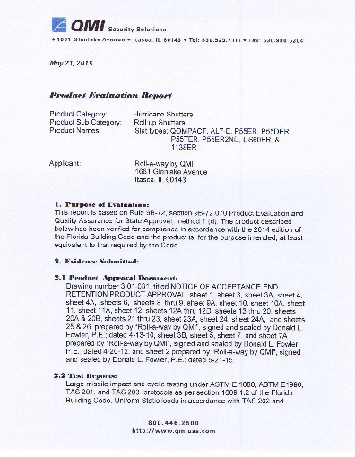 PR TECH DOCS FL5013 R8 AE FL 5013-R7 REVISION PE REPORT