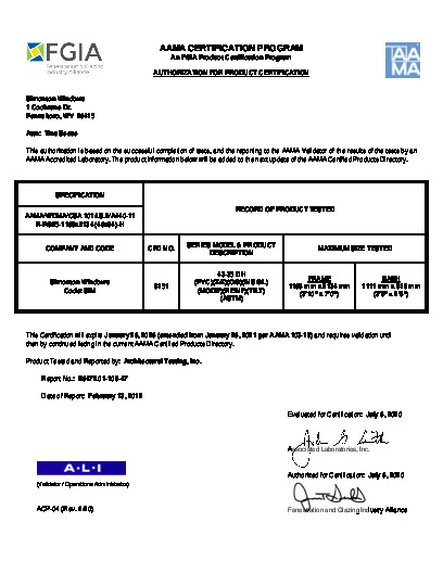 PR CERTIFICATE FL5167 R41 C CAC 43-35 DH 46X84-R25