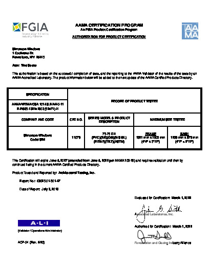 PR CERTIFICATE FL5167 R41 C CAC 75-75 DH (11078) 52X71 PG35
