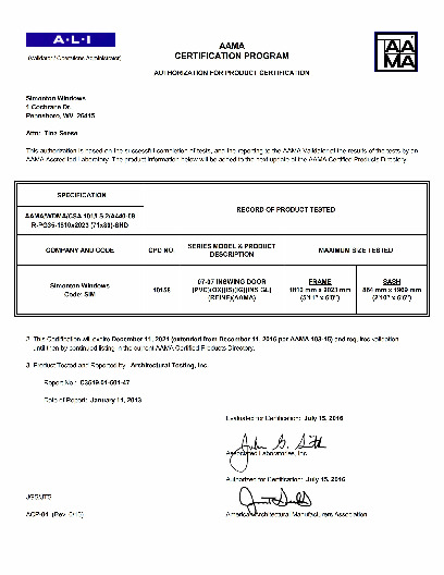 PR CERTIFICATE FL5198 R11 C CAC 07-07 CHIS 71X80 R35