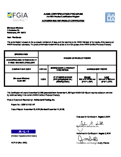 PR CERTIFICATE FL5198 R13 C CAC 07-07 FHIS 71X80-R30