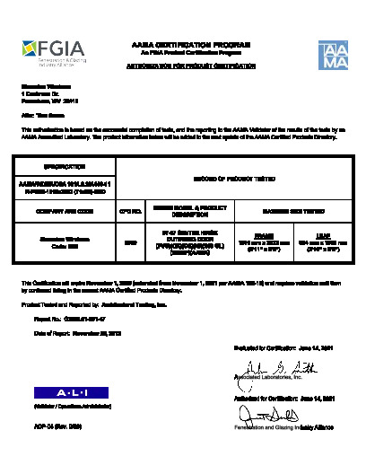 PR CERTIFICATE FL5198 R14 C CAC 7-07CHOS GD 71X81 R-PG50