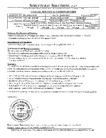 PR TECH DOCS FL5302 R10 AE IRC-6016-110-15 EVALUATION REPORT 7-16 FL