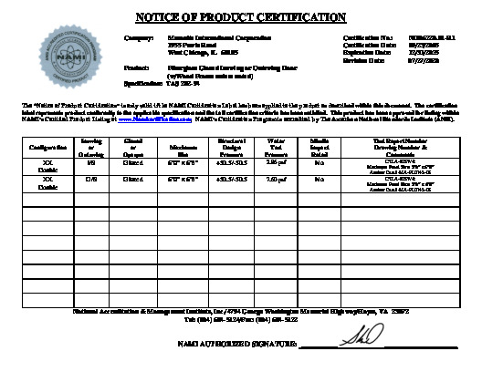 PR CERTIFICATE FL5507 R9 C CAC NI006220.01-R1
