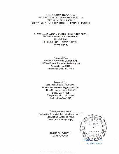 PR TECH DOCS FL5562 R8 AE EVALUATIONREPORTC2199 4