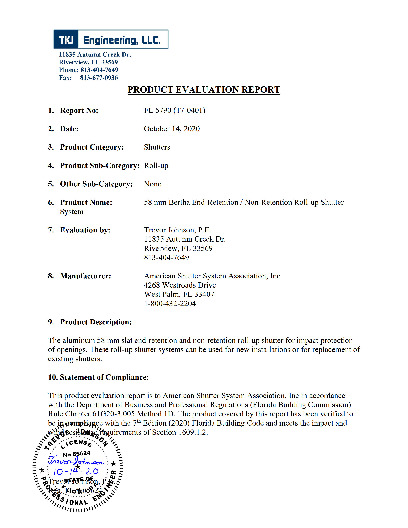 PR TECH DOCS FL5790 R13 AE EVALUATIONREPORTSS