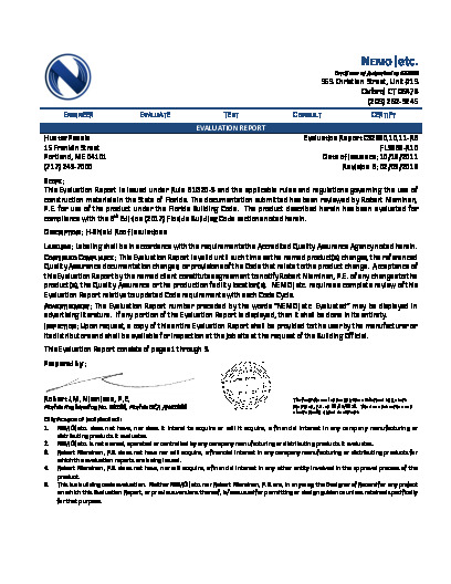 PR Instl Docs FL5968 R10 II 2019 02 FINAL ER HUNTER INSULATION FL5968-R10